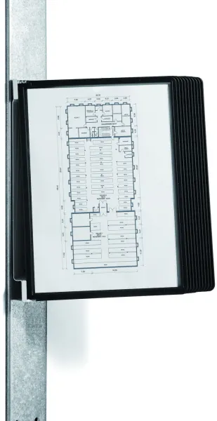 Durable Vario magnet wall 10 sistema de registo preto A4
