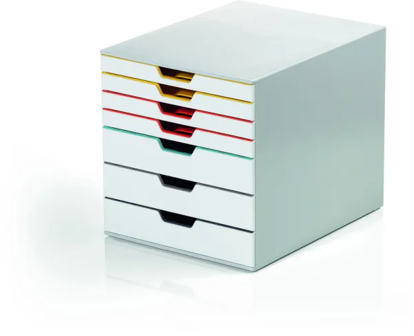 Durable Varicolor A4 armário de gavetas 7 compartimentos branco