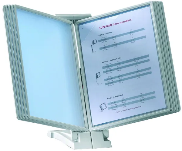Q-connect A4 sistema de registo suporte de mesa cinzento claro
