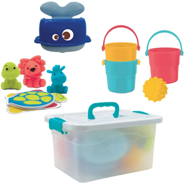 Conjunto de brinquedos para o banho