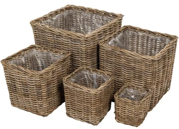 Conjunto de cestos quadrados