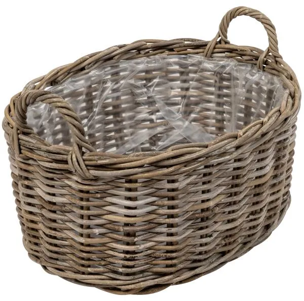 Cesto oval com pega 60x47x28cm
