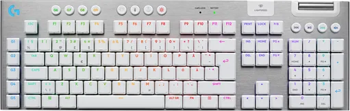 Logitech G915 X LIGHTSPEED - Tactile - 100% - Teclado de Jogo - Nórdico - Branco