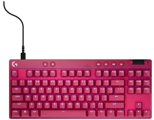 Logitech G PRO X TKL LIGHTSPEED - Logitech Magnetic Analog - Linear - Teclado de Jogo - Sem Numpad - Nórdico - Vermelho