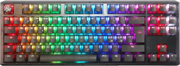 Ducky One 3 - Aura Black Nordic - TKL - Kailh Box Jellyfish Switch Y - RGB - ND - Teclado Gaming - Nórdico - Preto