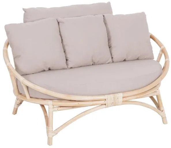 Conjunto lounge Muscat 2 pessoas cinzento 127x102x70cm