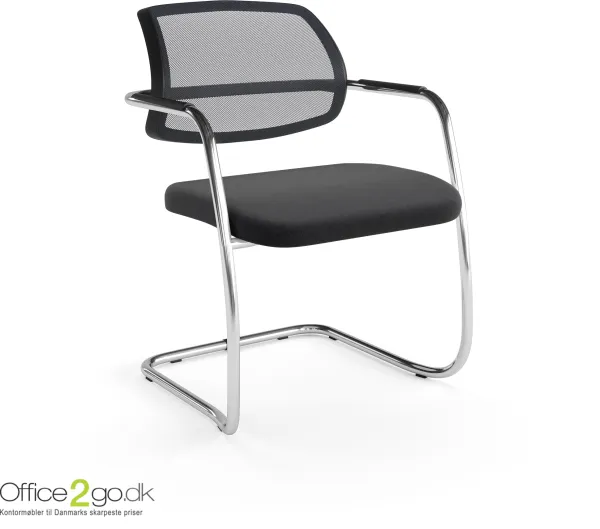 Cadeira Gama - encosto de rede - estrutura tipo cantilever
