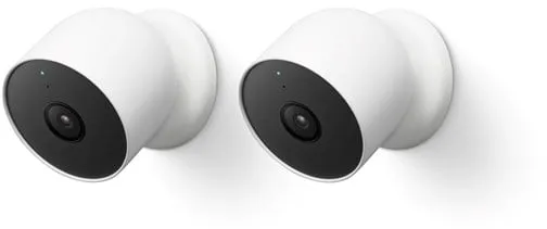 Google Nest Cam - Câmara de Segurança Sem Fios para Interior/Exterior 2-Pack
