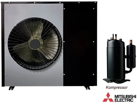 Andersen Electric Nordic One bomba de calor ar/água com WiFi, 12kW, Preto